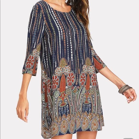 ⬇️ 🆕 Multi-Color Tunic Dress - Picture 6 of 8